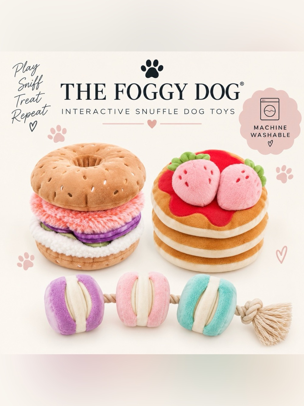 🐶 “The Foggy Dog” Interactive Snuffle Dog Toys – Bundle of 3